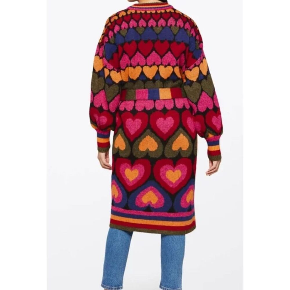 Beautiful  Farm Rio Full of Hearts Midi Cardigan Good condition - Picture 4 of 16